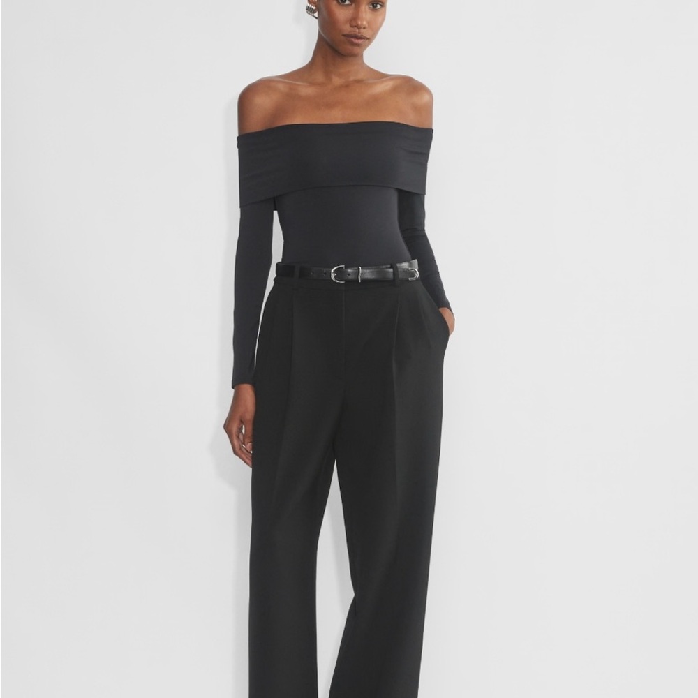 Aritzia Black Off-Shoulder Bodysuit - Picture 3 of 6